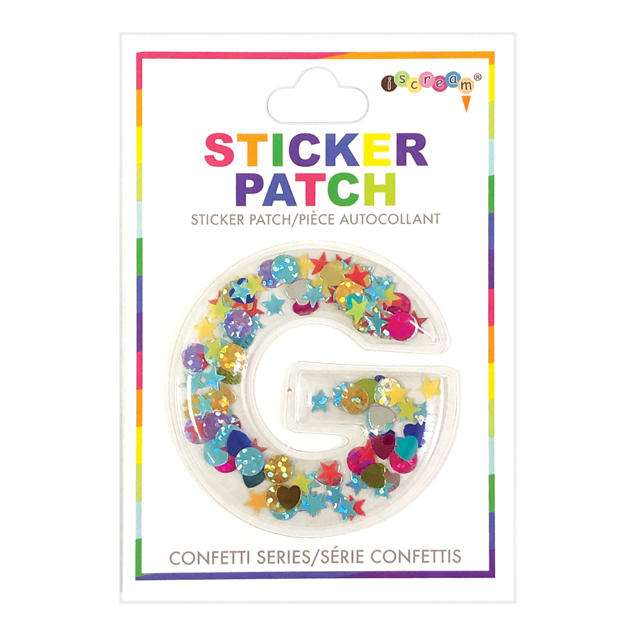 G Confetti Sticker Letter Patch - Denny's