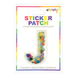 J Confetti Sticker Letter Patch - Denny's