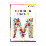 M Confetti Sticker Letter Patch - Denny's