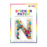 N Confetti Sticker Letter Patch - Denny's