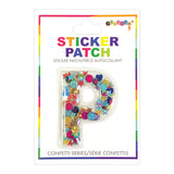 P Confetti Sticker Letter Patch - Denny's