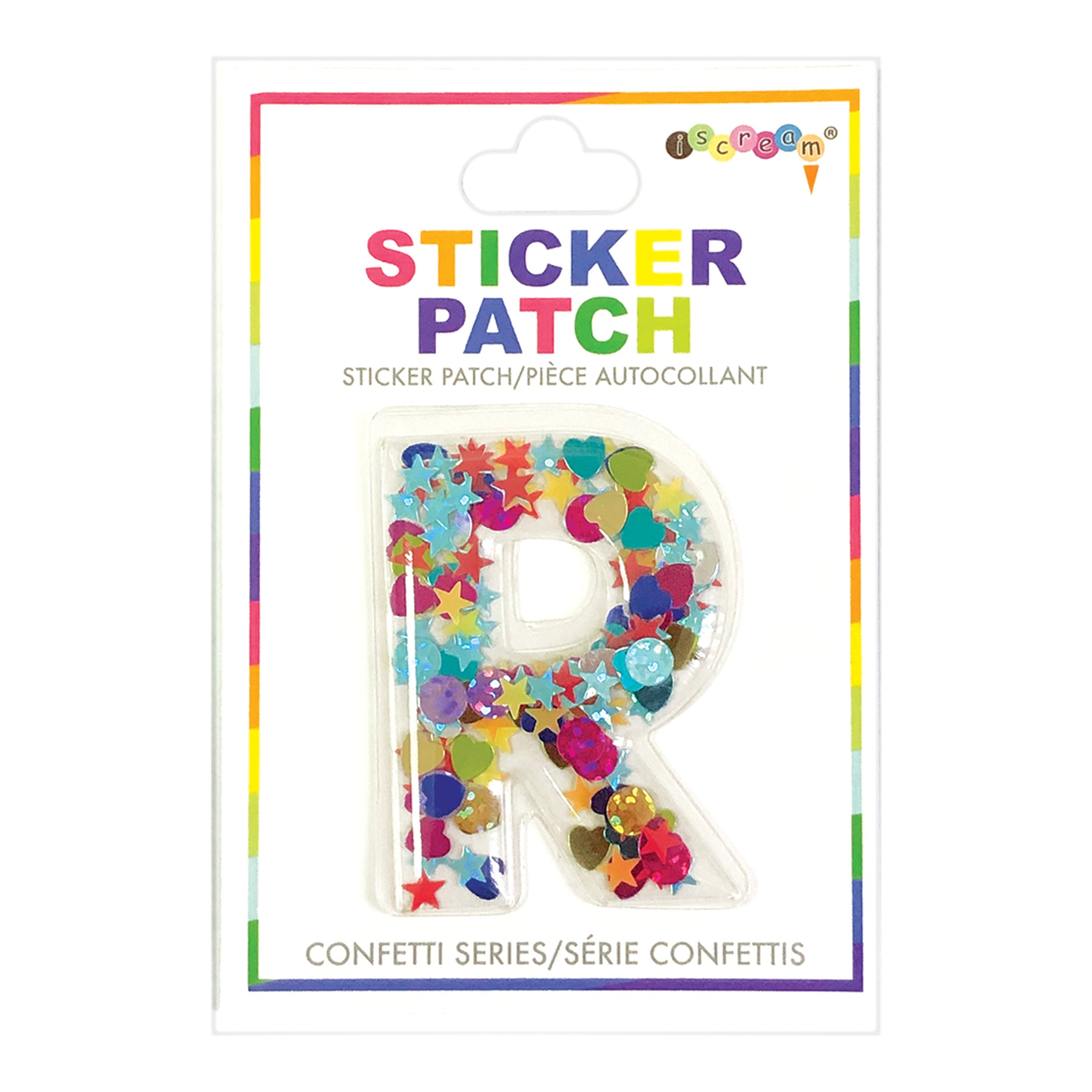 R Confetti Sticker Letter Patch - Denny's