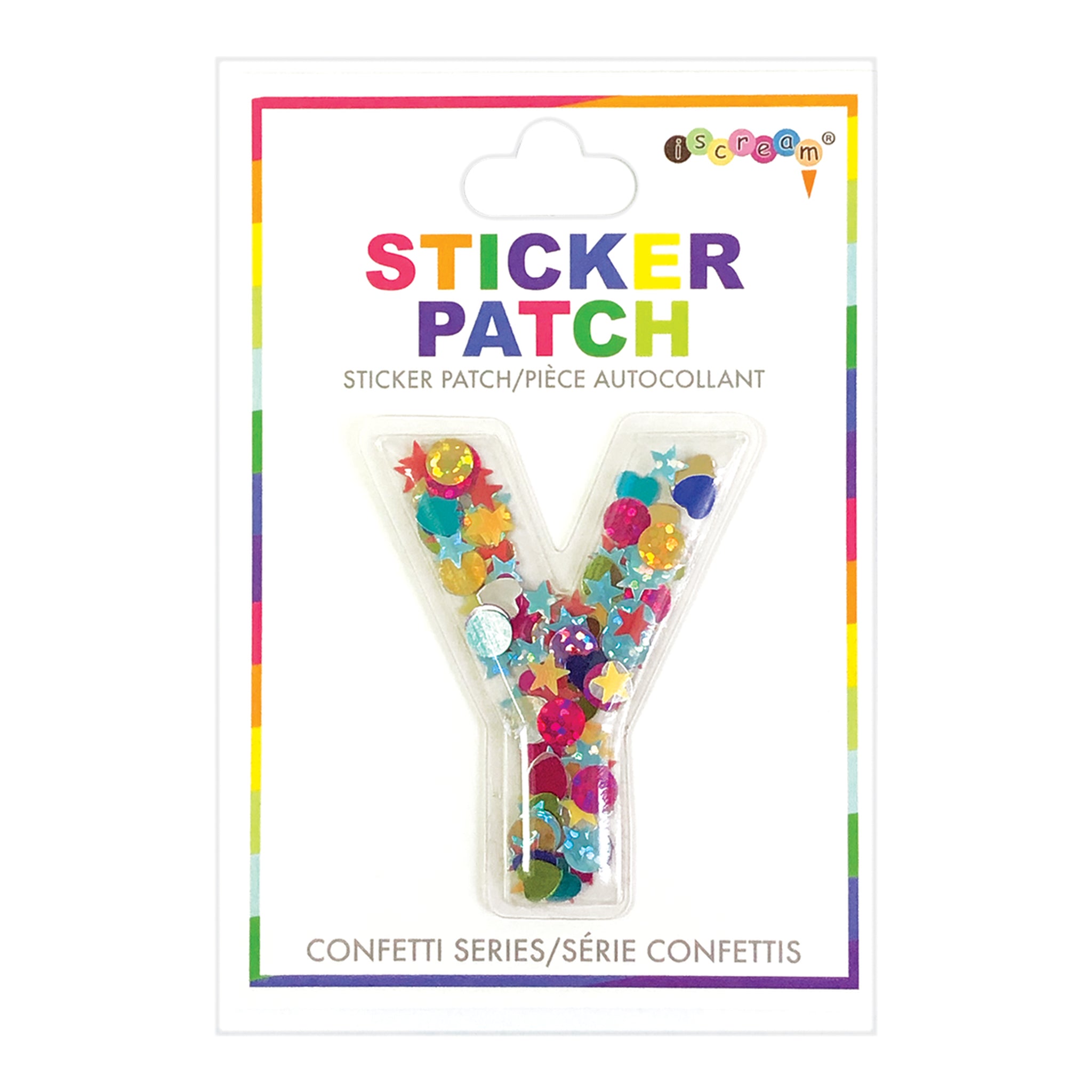Y Confetti Sticker Letter Patch - Denny's