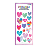 Hearts Glitter Puffy Stickers - Denny's