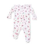 Pink Rosettes Footie