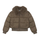 Faux Fur Collar Puffer Jacket