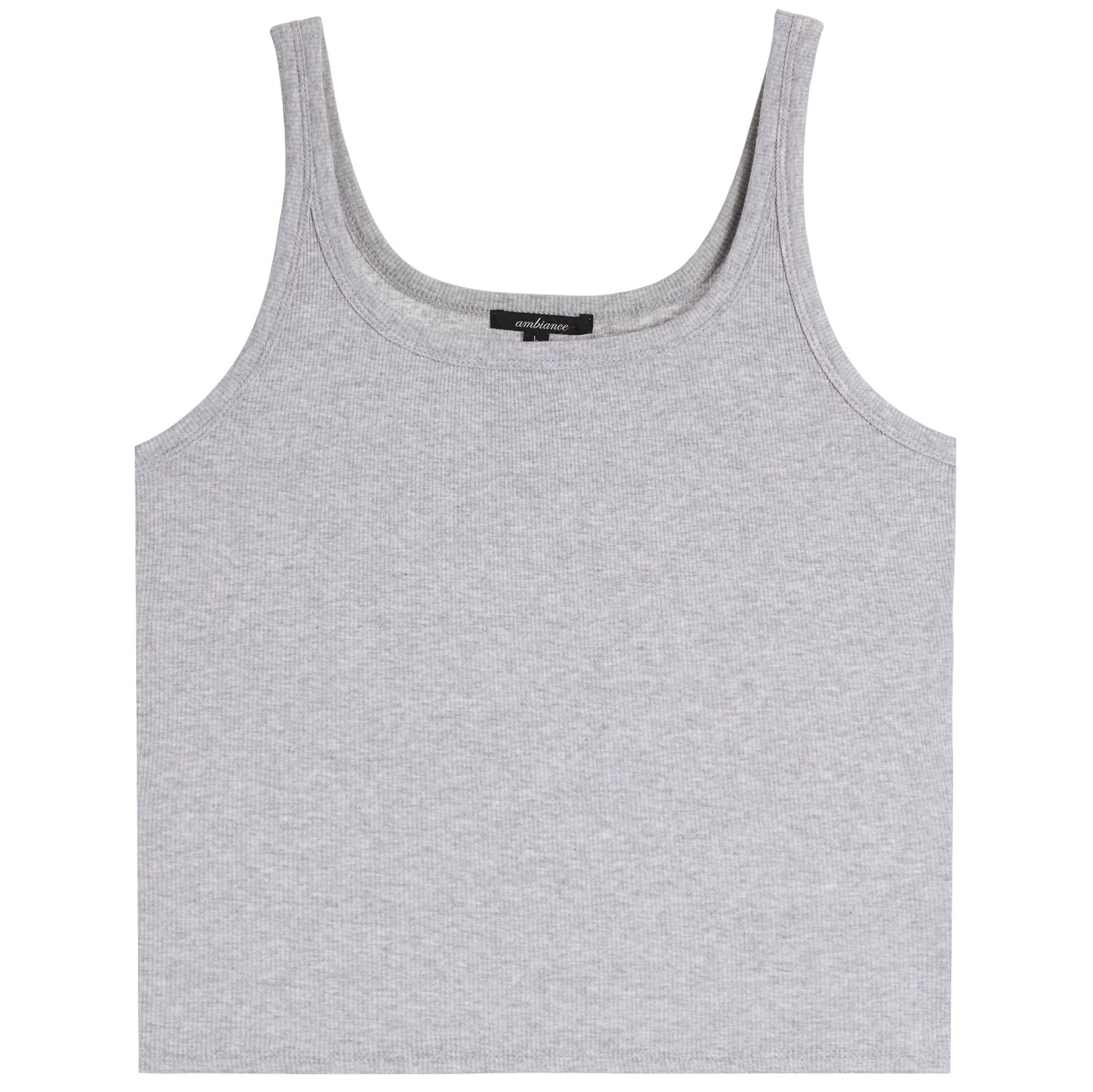 U Neck Ribbed Tank Top - Denny's