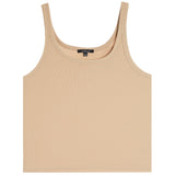 U Neck Ribbed Tank Top - Denny's