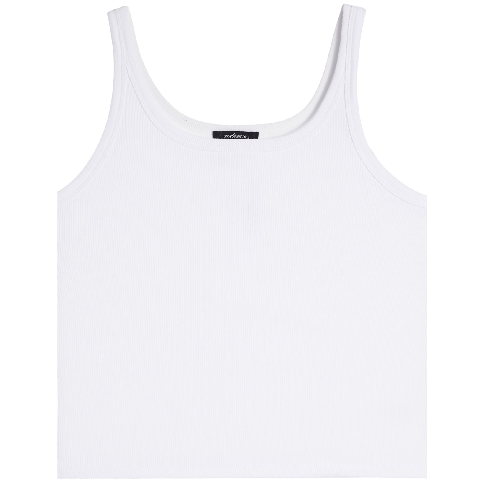 U Neck Ribbed Tank Top - Denny's