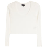 Long Sleeve Ribbed Scoop Sweater