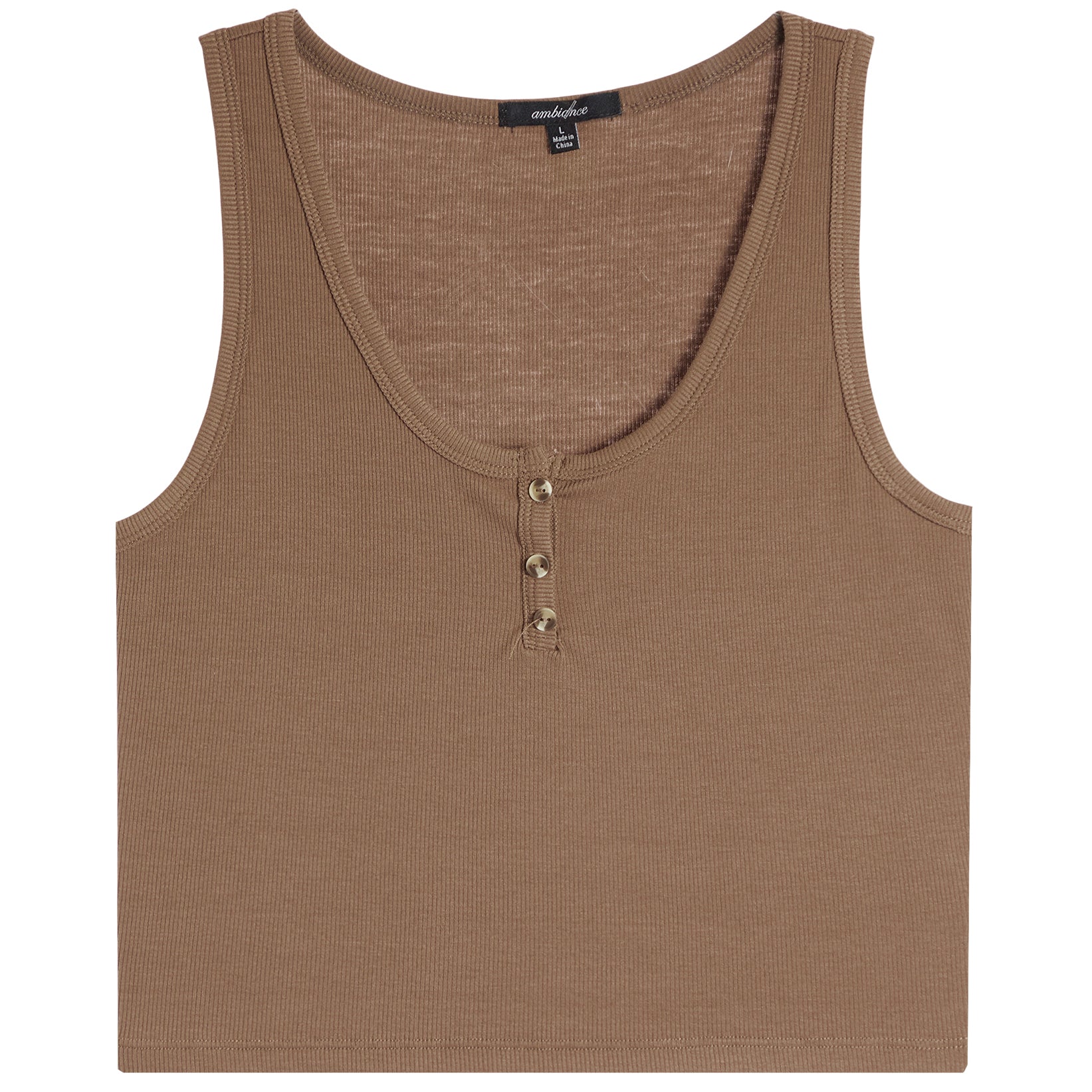 U Neck Henley Tank - Denny's
