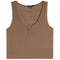 U Neck Henley Tank - Denny's
