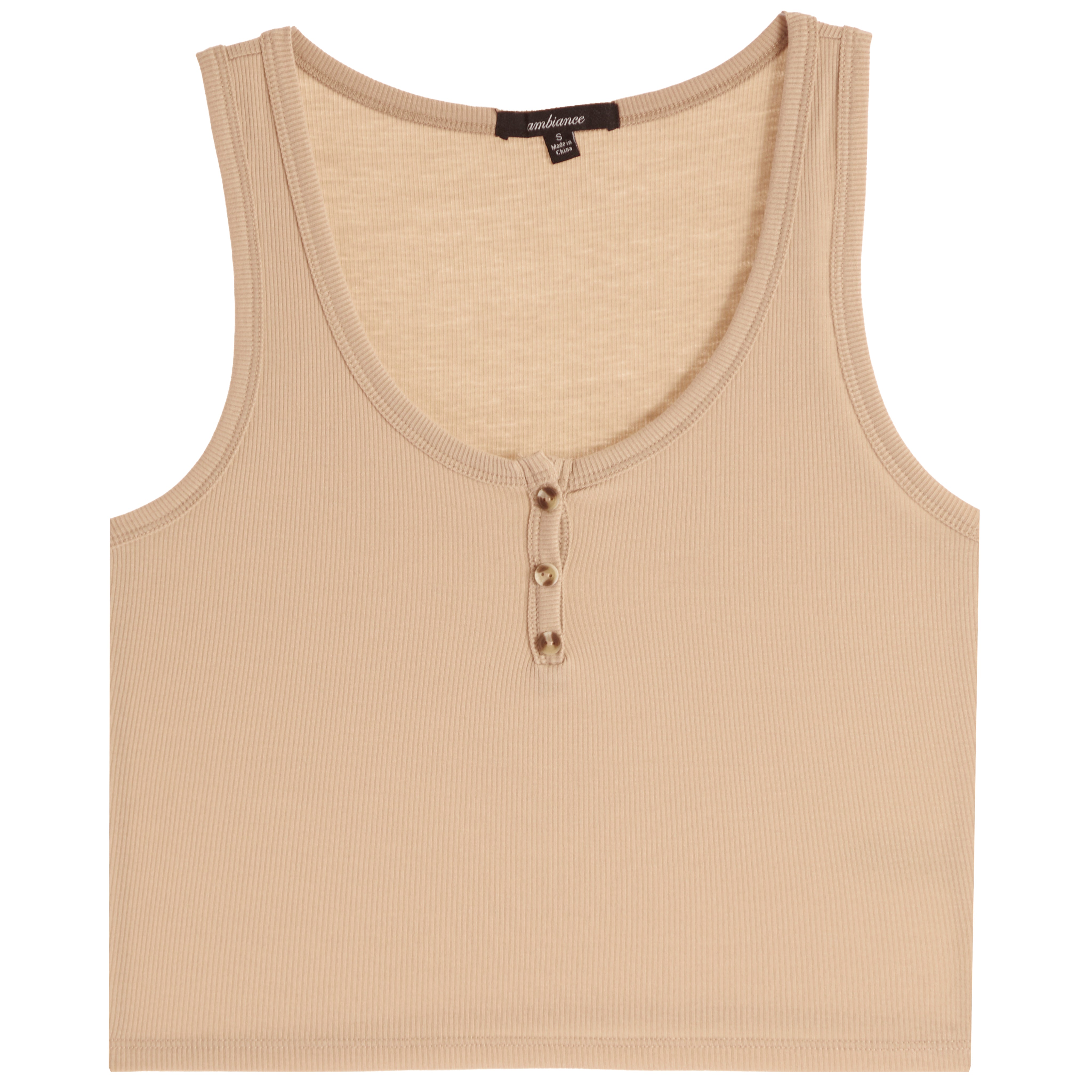 U Neck Henley Tank - Denny's