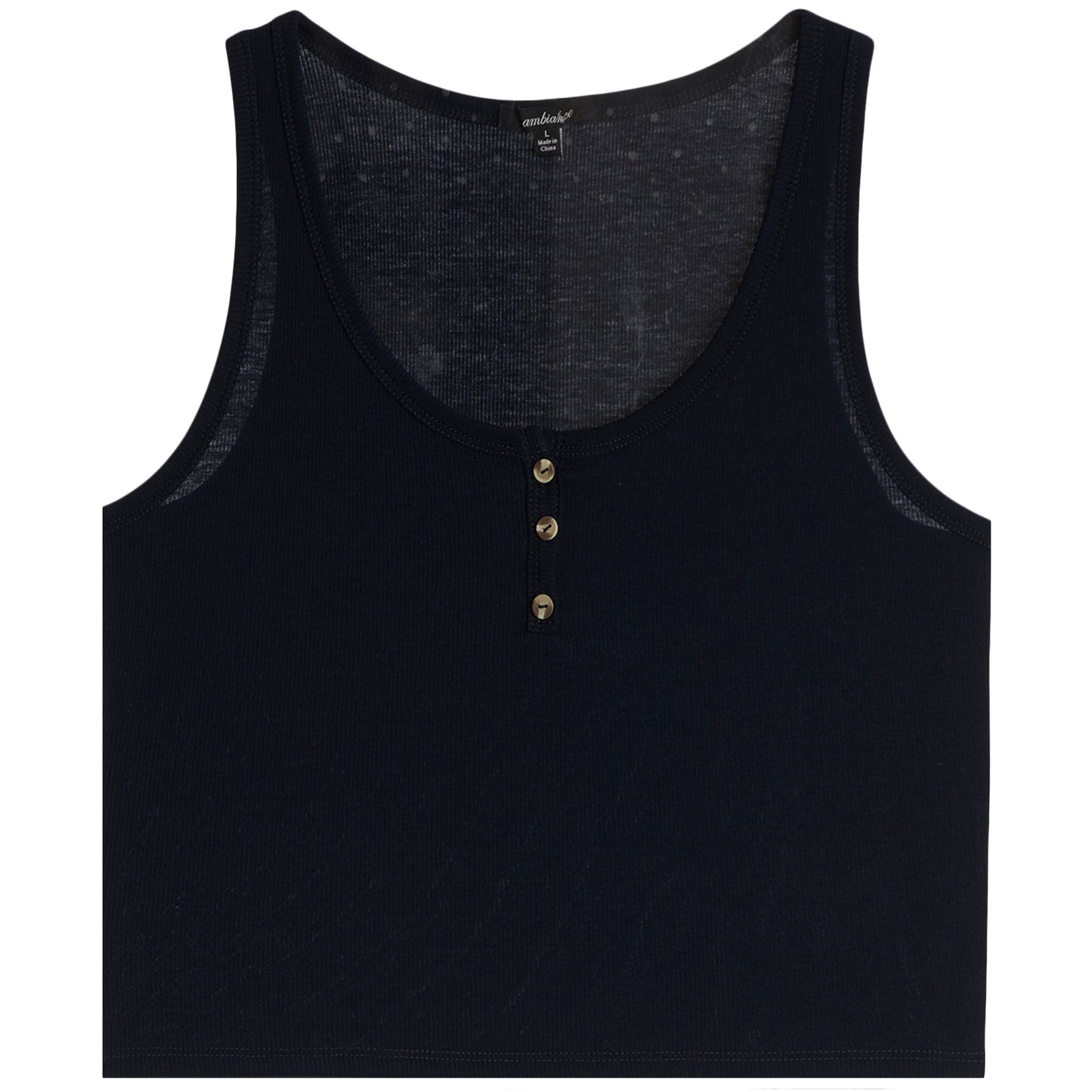 U Neck Henley Tank - Denny's