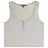 U Neck Henley Tank - Denny's