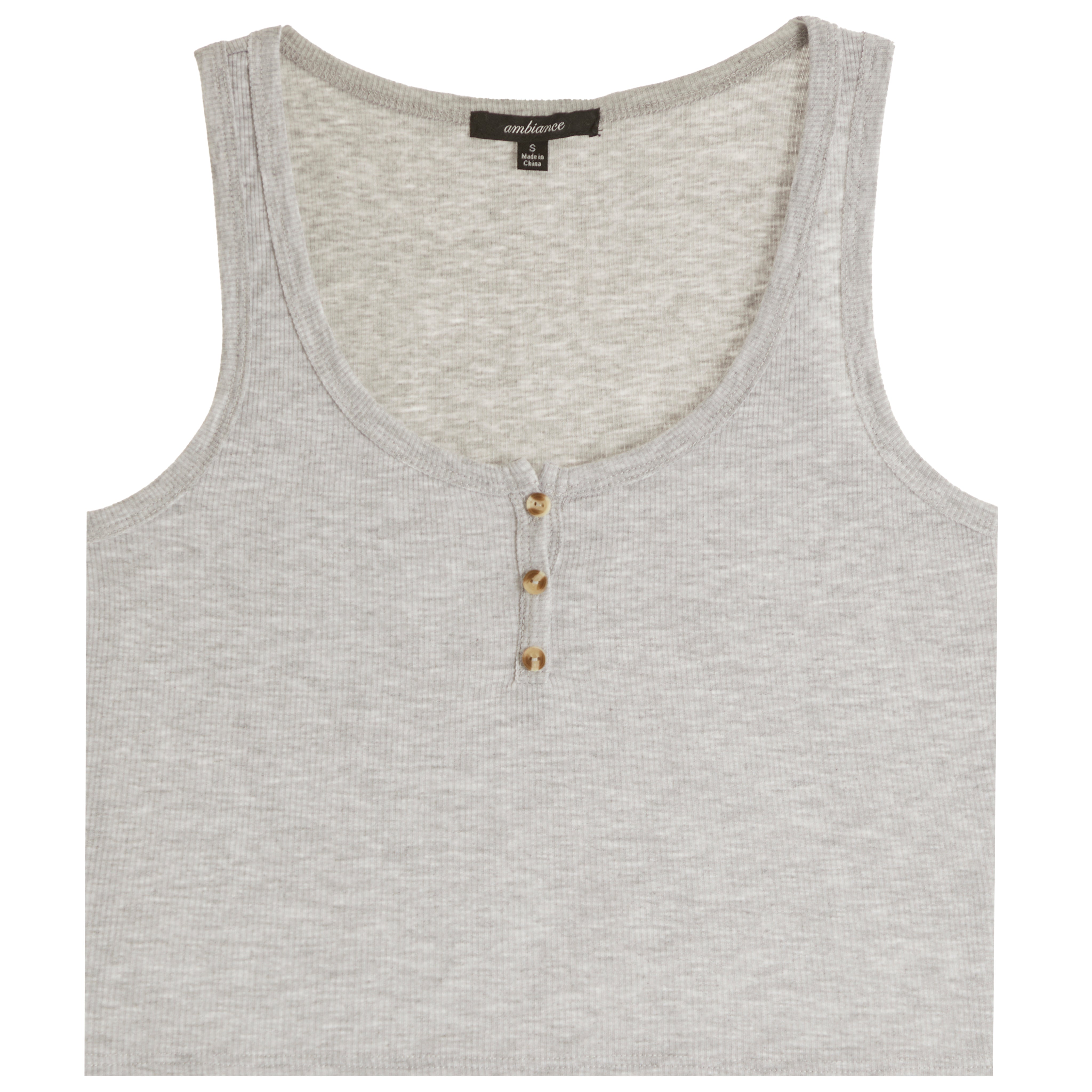 U Neck Henley Tank - Denny's