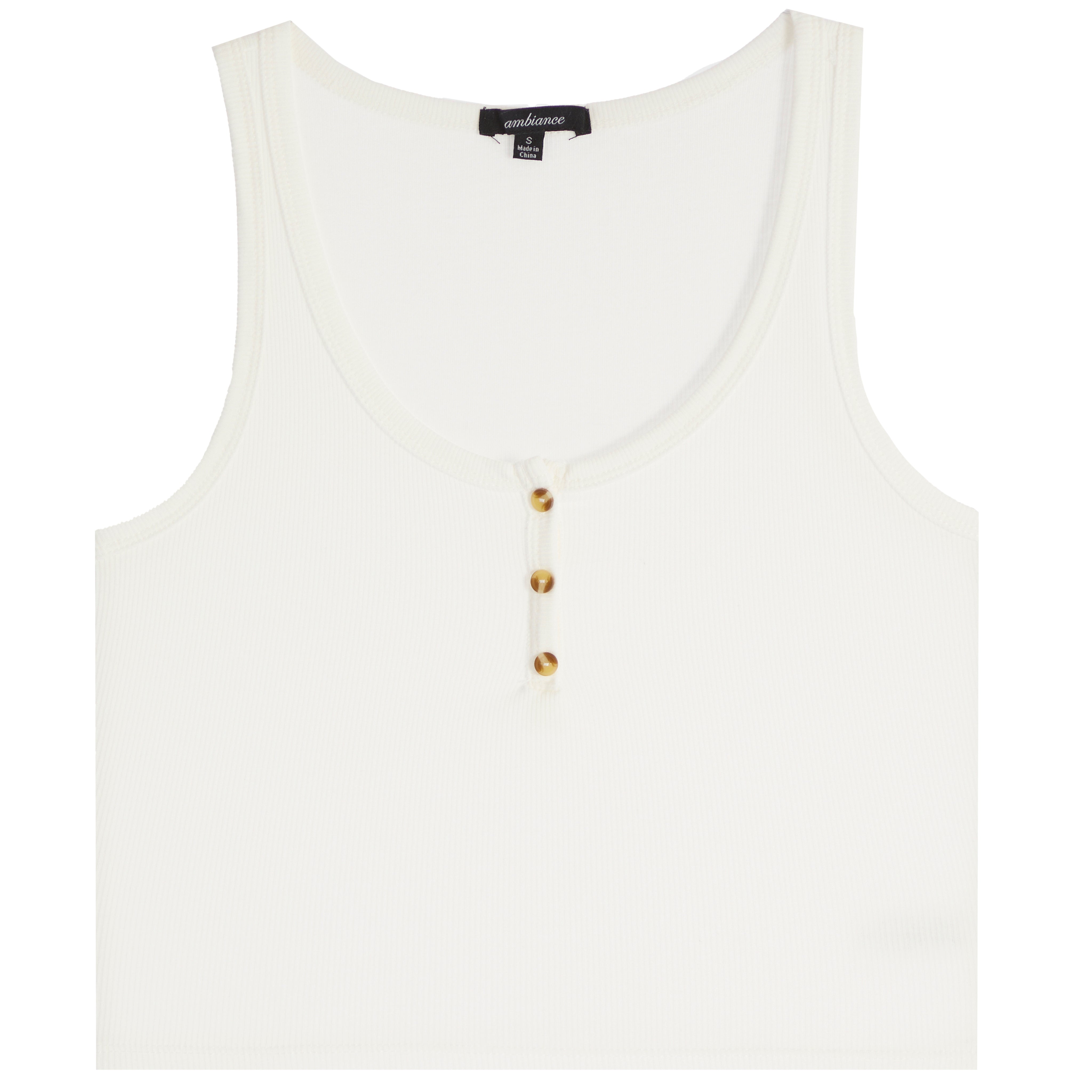 U Neck Henley Tank - Denny's