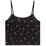 Pointelle Floral Lace Trim Cami