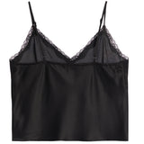 Satin Lace Trim Cami - Denny's