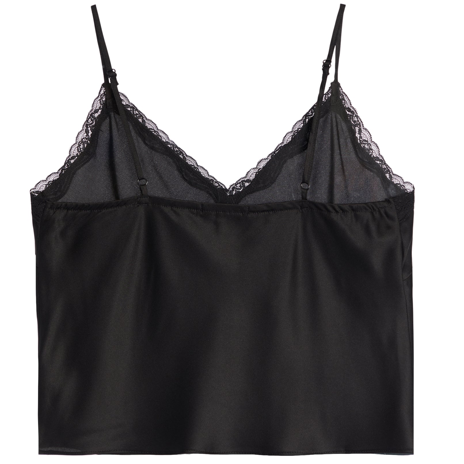 Satin Lace Trim Cami - Denny's