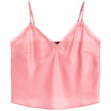 Satin Lace Trim Cami