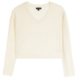 Cable Knit V-Neck Sweater