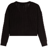 Cableknit V Cardigan
