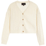 Cableknit V Cardigan
