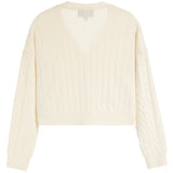 Cableknit V Cardigan