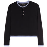 Renata Layered Henley Sweater