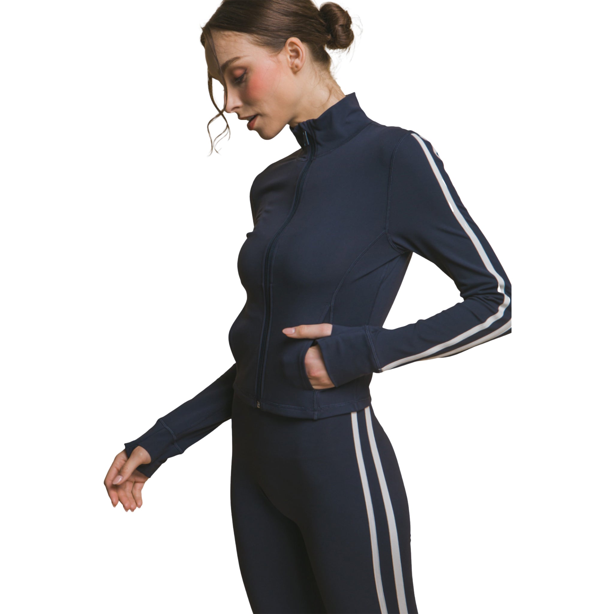 Side Stripe Zip Jacket - Denny's