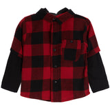 Buffalo Check Layer Hooded Flannel - Denny's