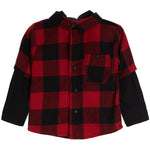 Buffalo Check Layer Hooded Flannel - Denny's