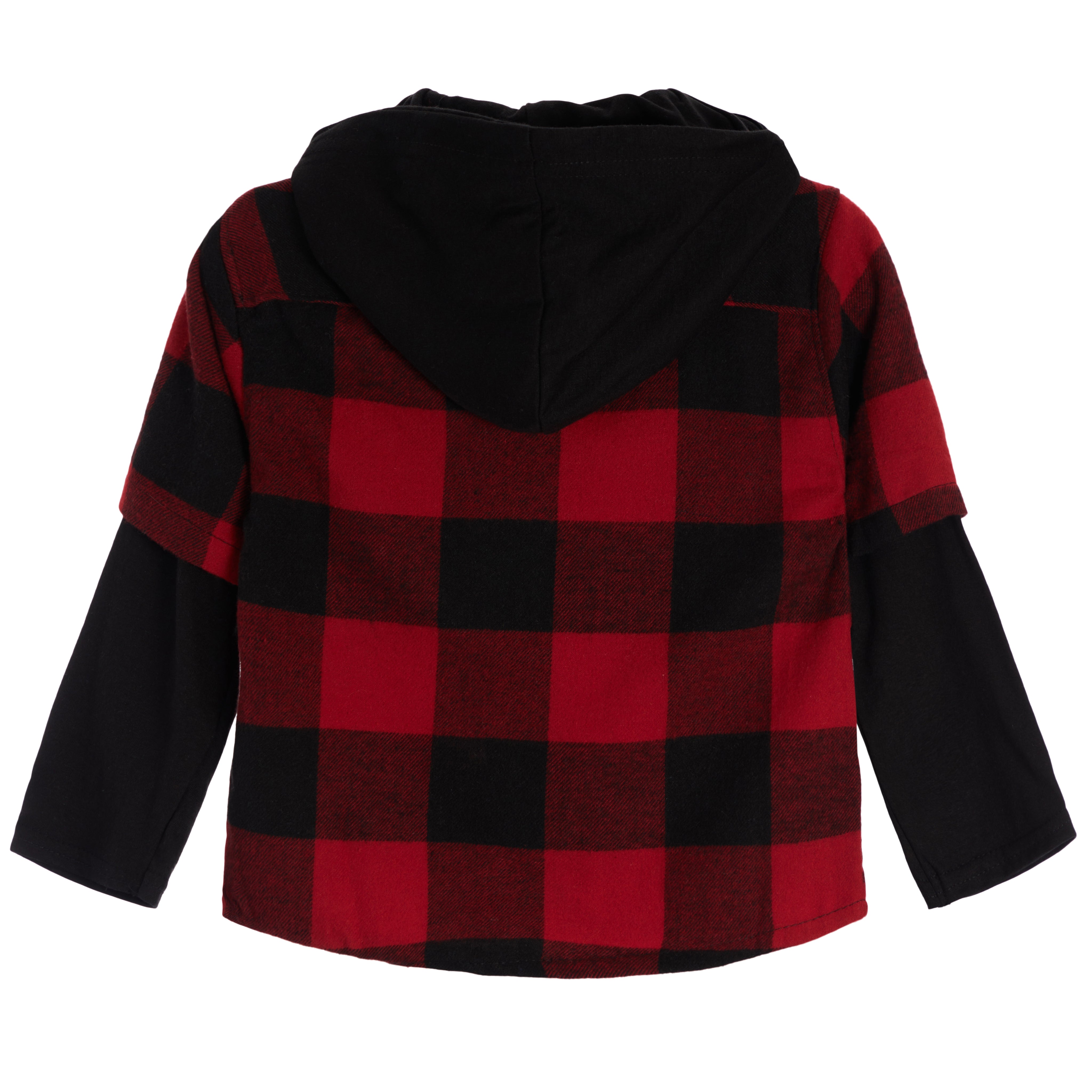 Buffalo Check Layer Hooded Flannel - Denny's