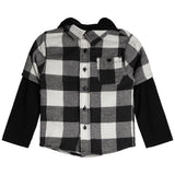 Buffalo Check Layer Hooded Flannel - Denny's