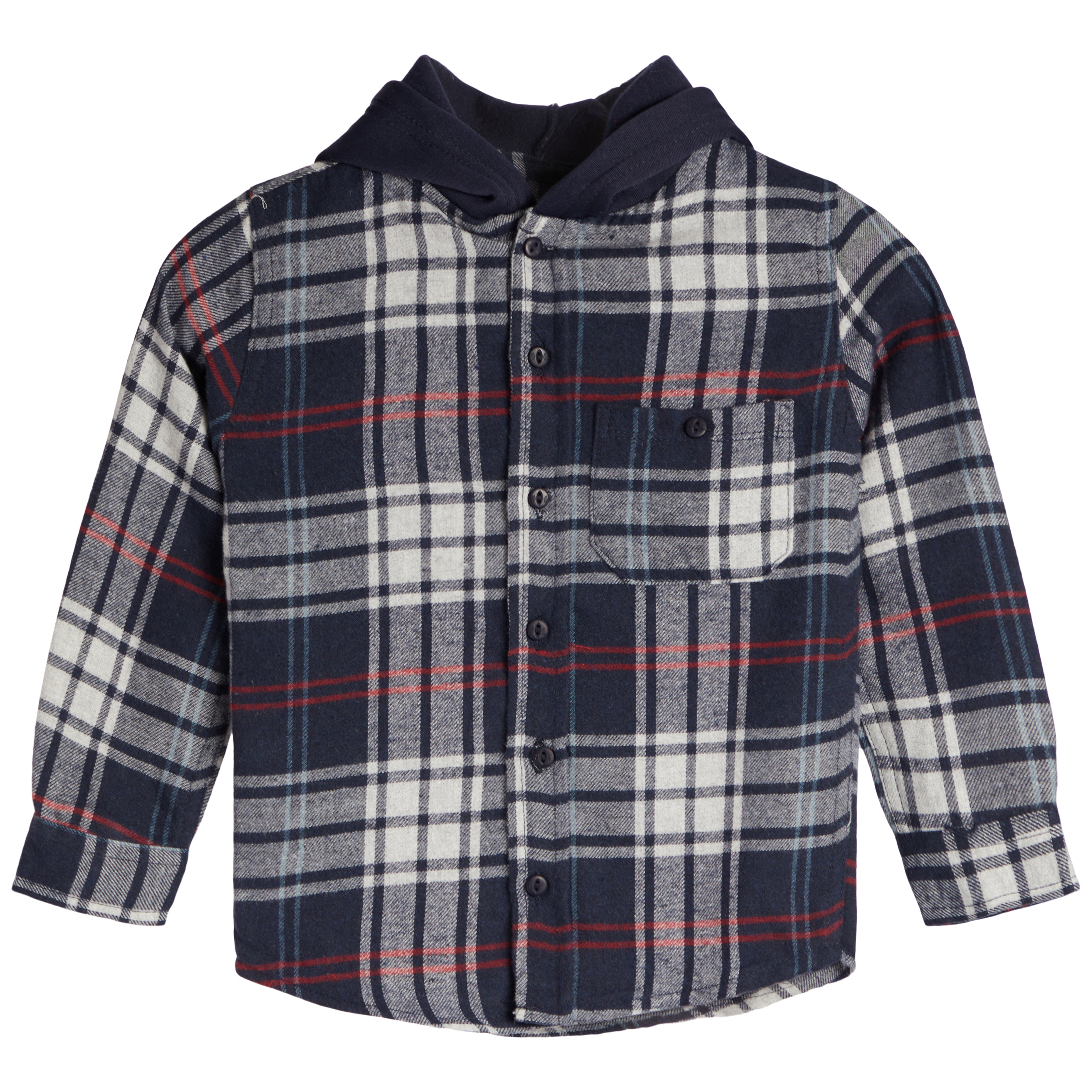 Hooded Flannel Shirt - Denny's