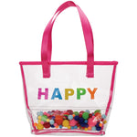 Happy Pom Pom Clear Tote