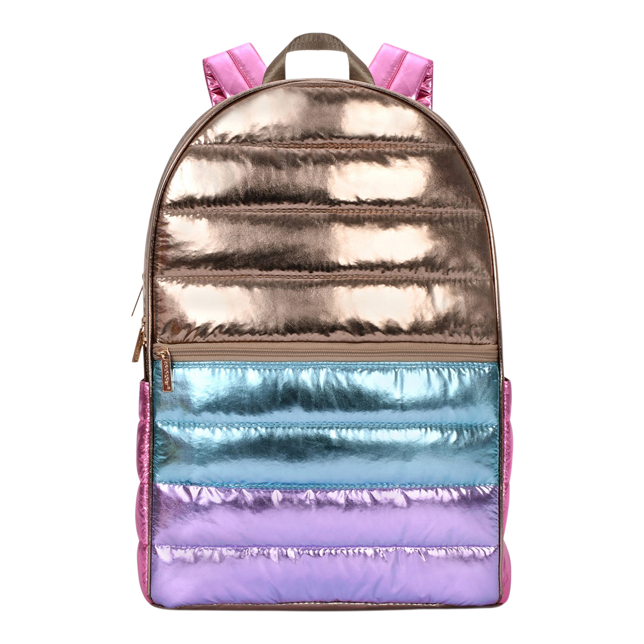 Icy Color Block Puffer Backpack - Denny's
