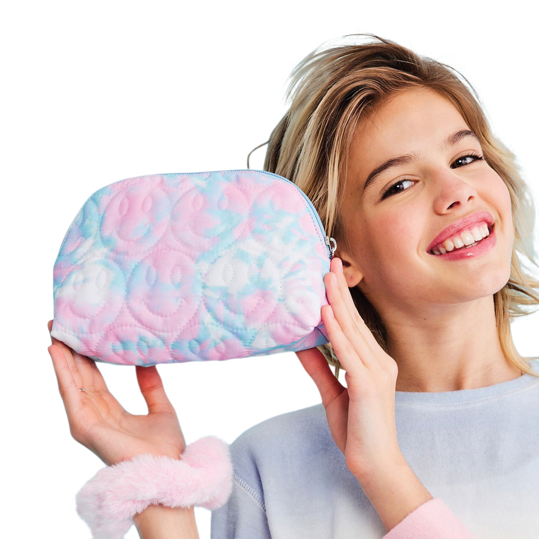 Tie Dye Smiley Oval Cosmetic Case - Denny's