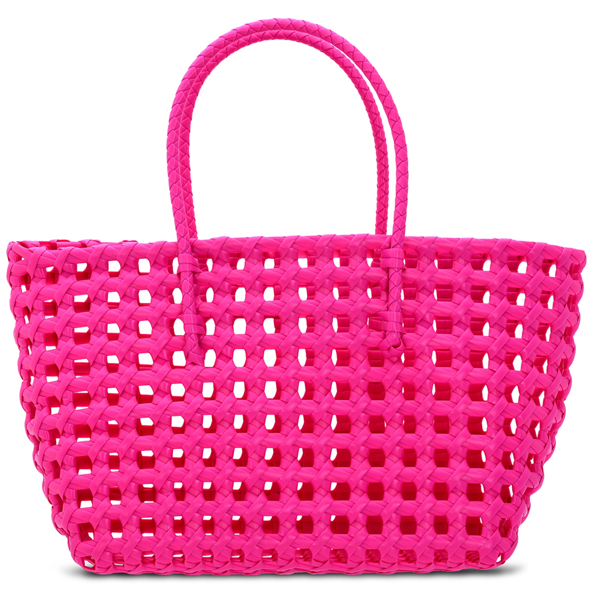 Large Pink Woven Tote - Denny's