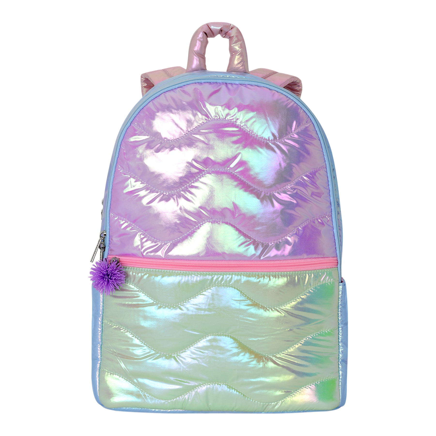 Color Block Quilted Backpack - Denny's