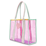 Color Block Clear Tote - Denny's
