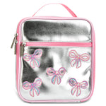 Silver Sequin Bows Lunch Tote - Denny's