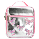 Silver Sequin Bows Lunch Tote - Denny's