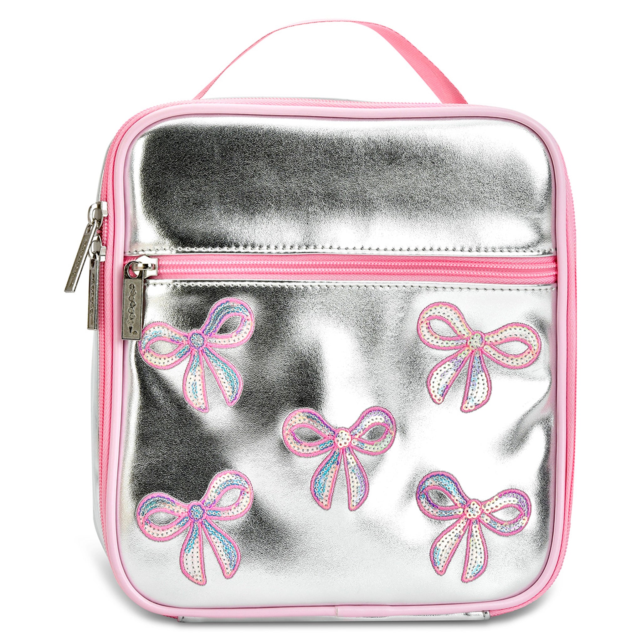 Silver Sequin Bows Lunch Tote - Denny's