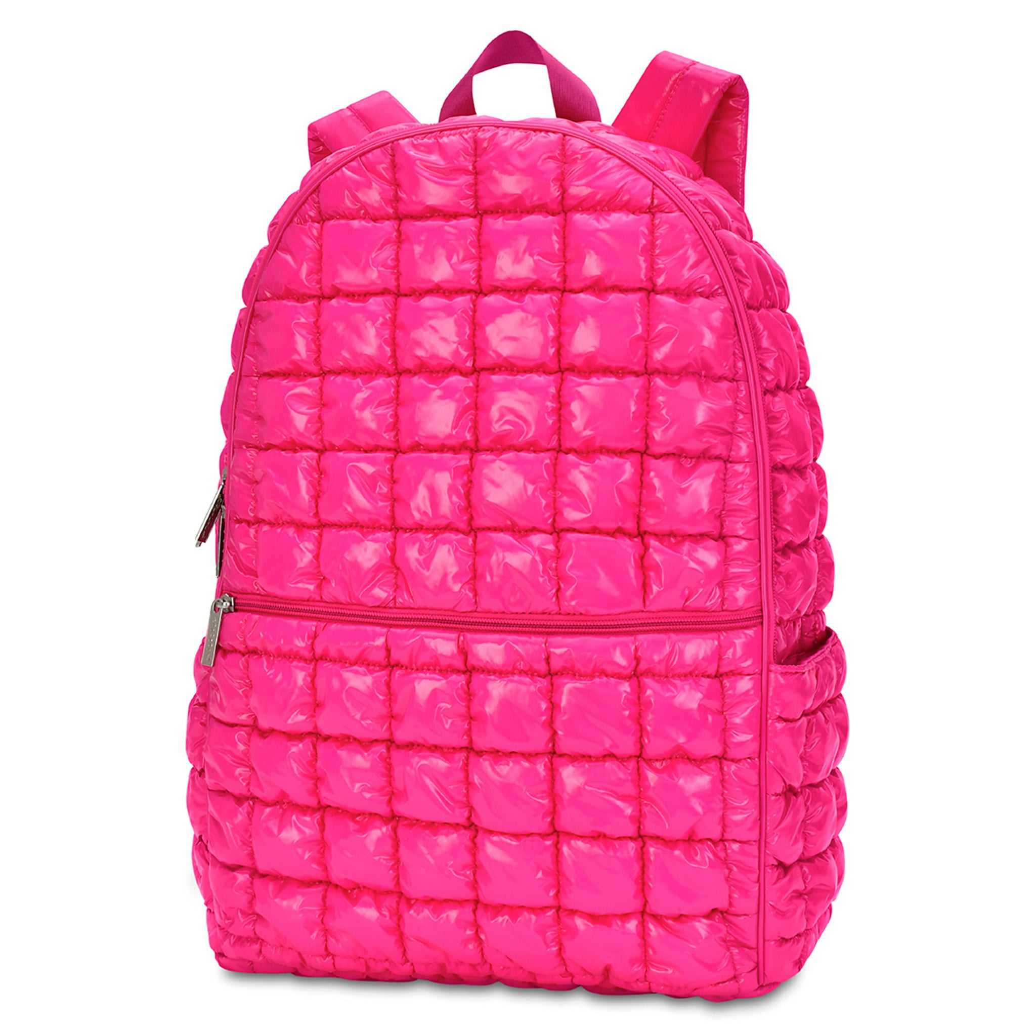 Hot Pink Shiny Puffer Backpack - Denny's