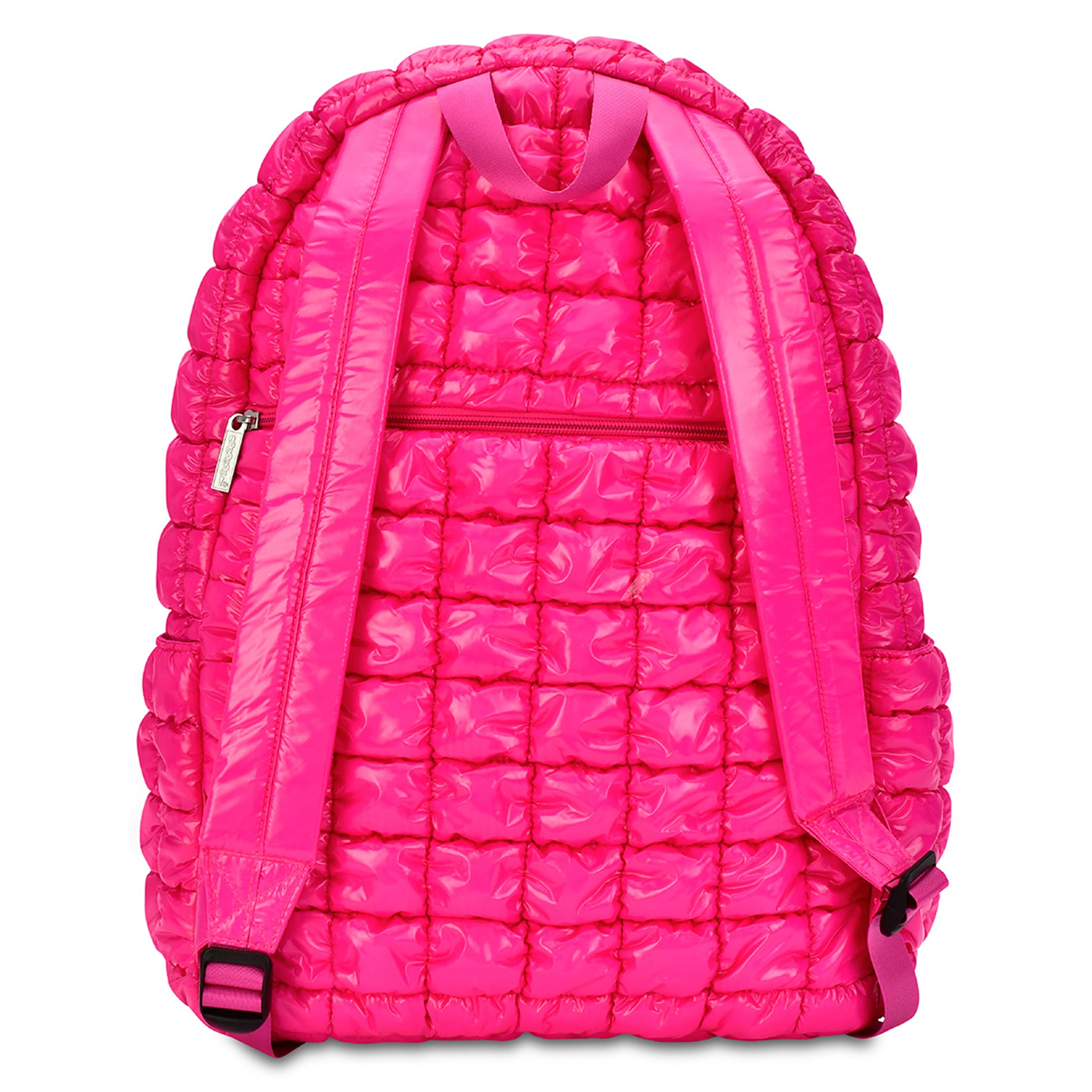 Hot Pink Shiny Puffer Backpack - Denny's