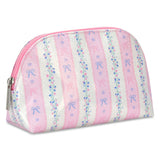 Floral Striped Oval Cosmetic