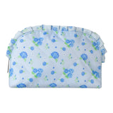 Blue Floral Oval Cosmetic