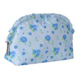 Blue Floral Oval Cosmetic